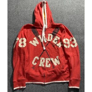 Vintage Y2K Slade Wilder Embroidered Zip-up Hoodie Men's Large‎ Red